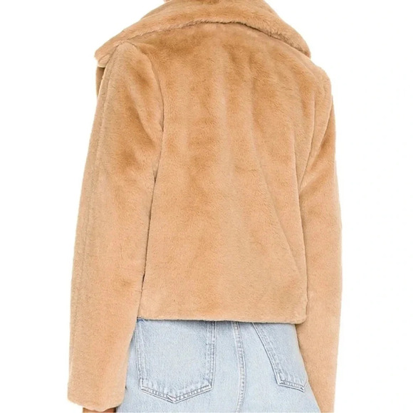 Revolve More To Come Payton Faux Fur Jacket in Beige - Picture 10 of 12